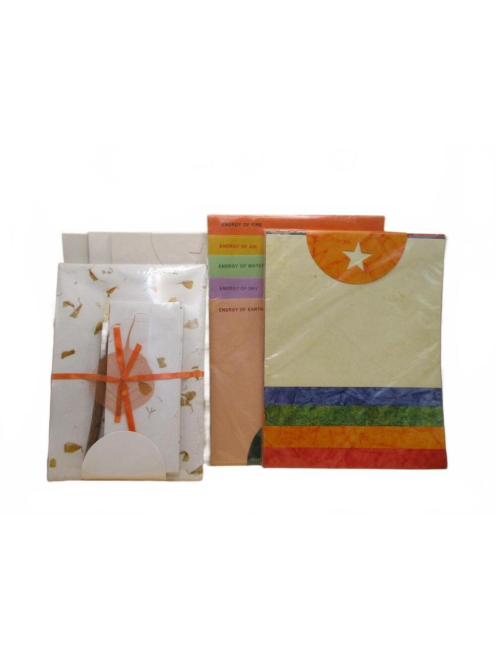 Wholesale Lot 7pc Handmade Paper Stationery Set Flower Letter Writing Kit Bundle